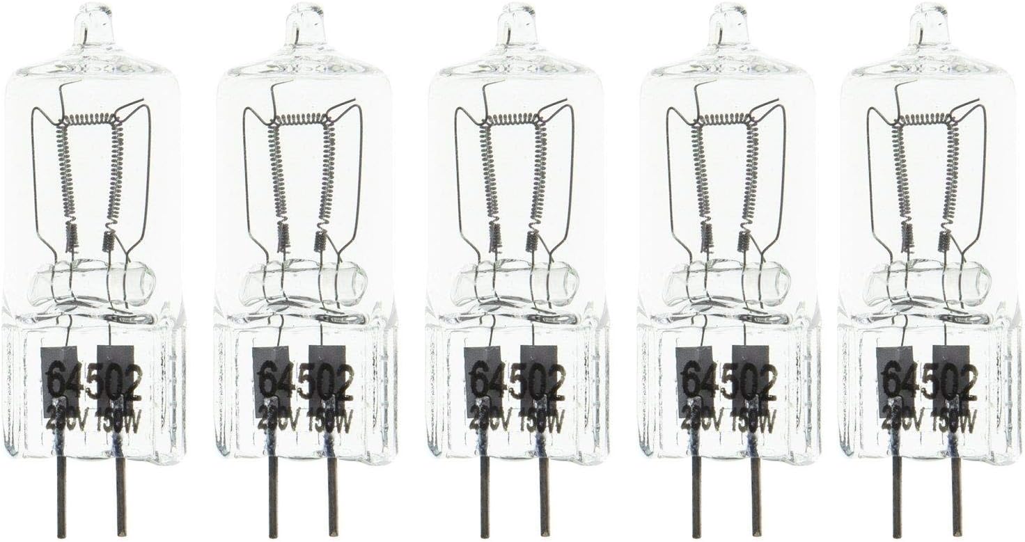 150W Fresnel Tungsten Video Continuous Lighting Pro Video Spot Light GX6.35 Five Bulbs