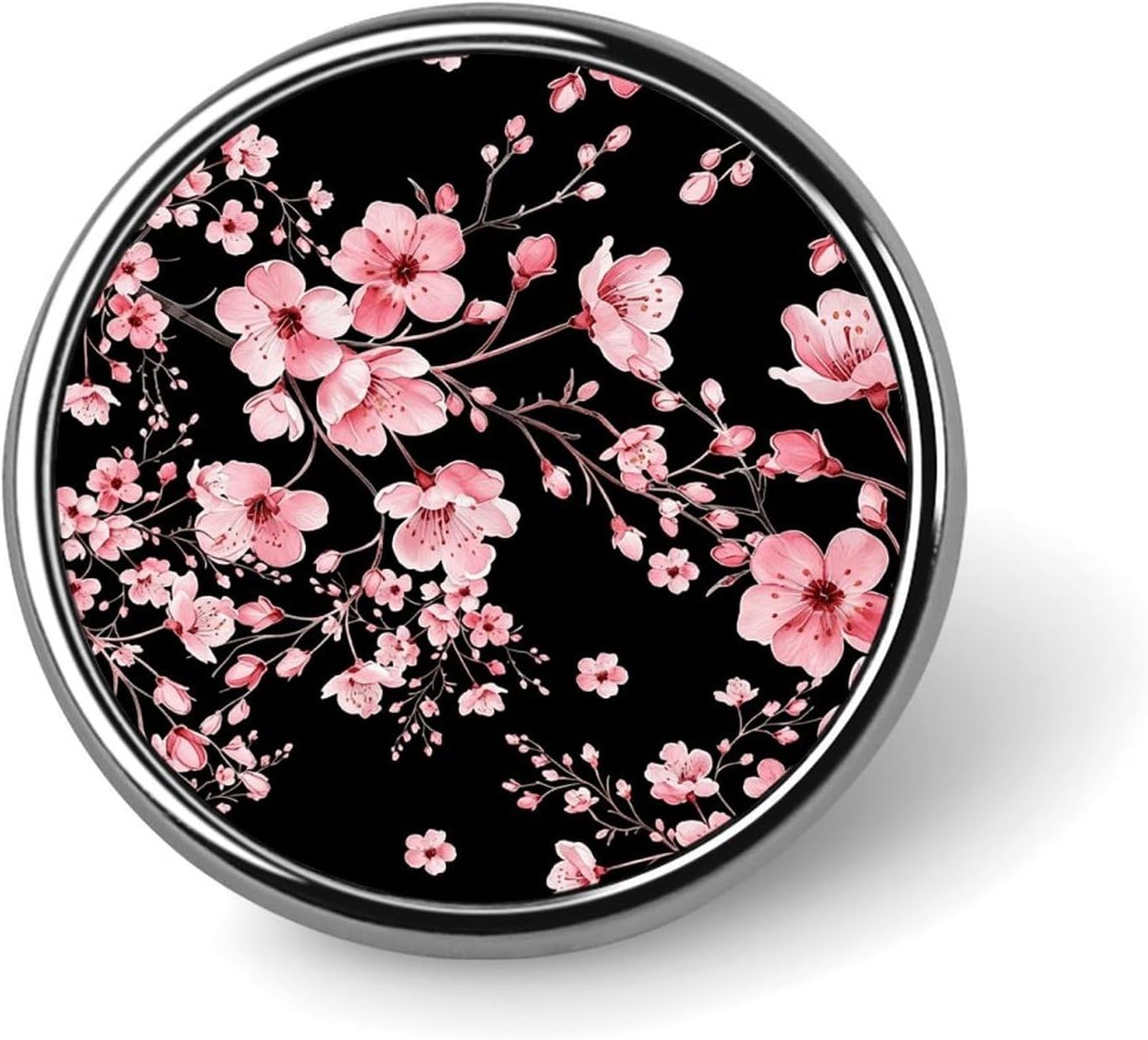 Cherry Blossom Flower Round Lapel Pin Cute Funny Enamel Brooch Pins