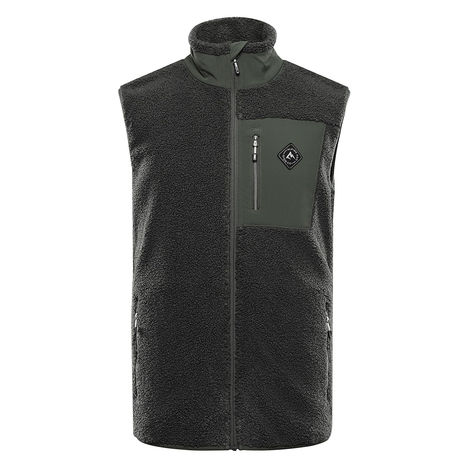 Alpine Pro OFES - Gilet trapuntato, da uomo, con imbottitura termica, per attività all'aperto, da trekking, leggero, caldo e traspirante, verde - L