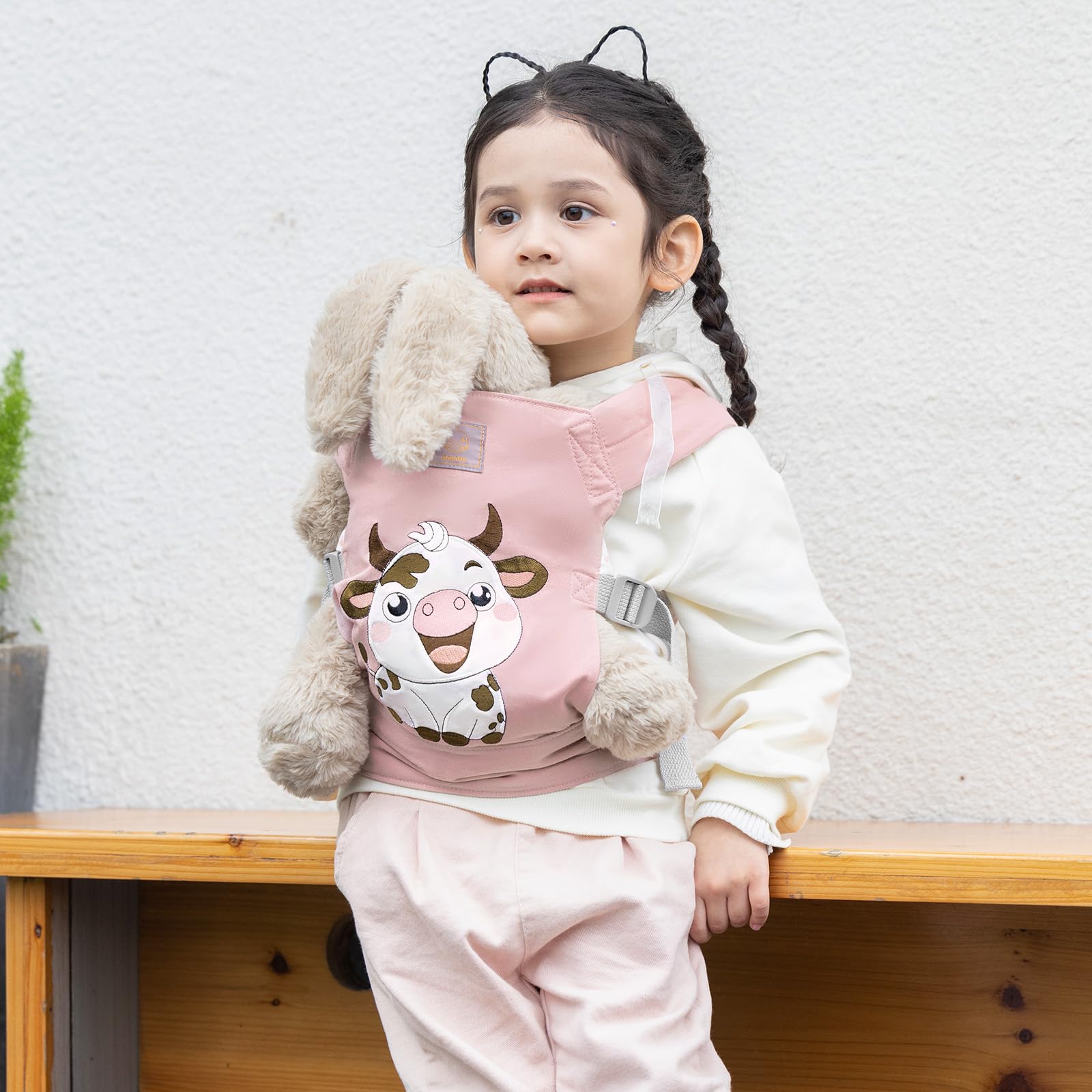 Borsa A Tracolla Bambini CatchCute - Peluche Morbido A Forma Di Mucca Multicolore