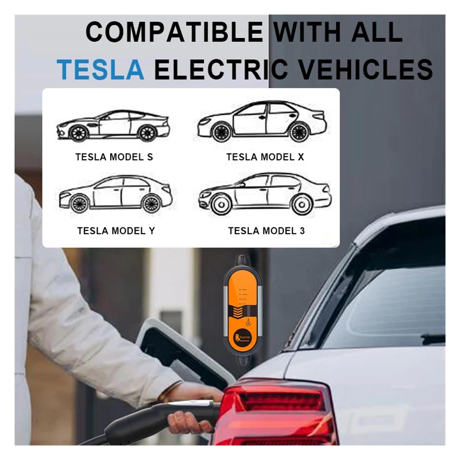 Amazon.co.jp: ポータブル EV 充電器 3.5KW 16A TS-NACS 充電器充電 