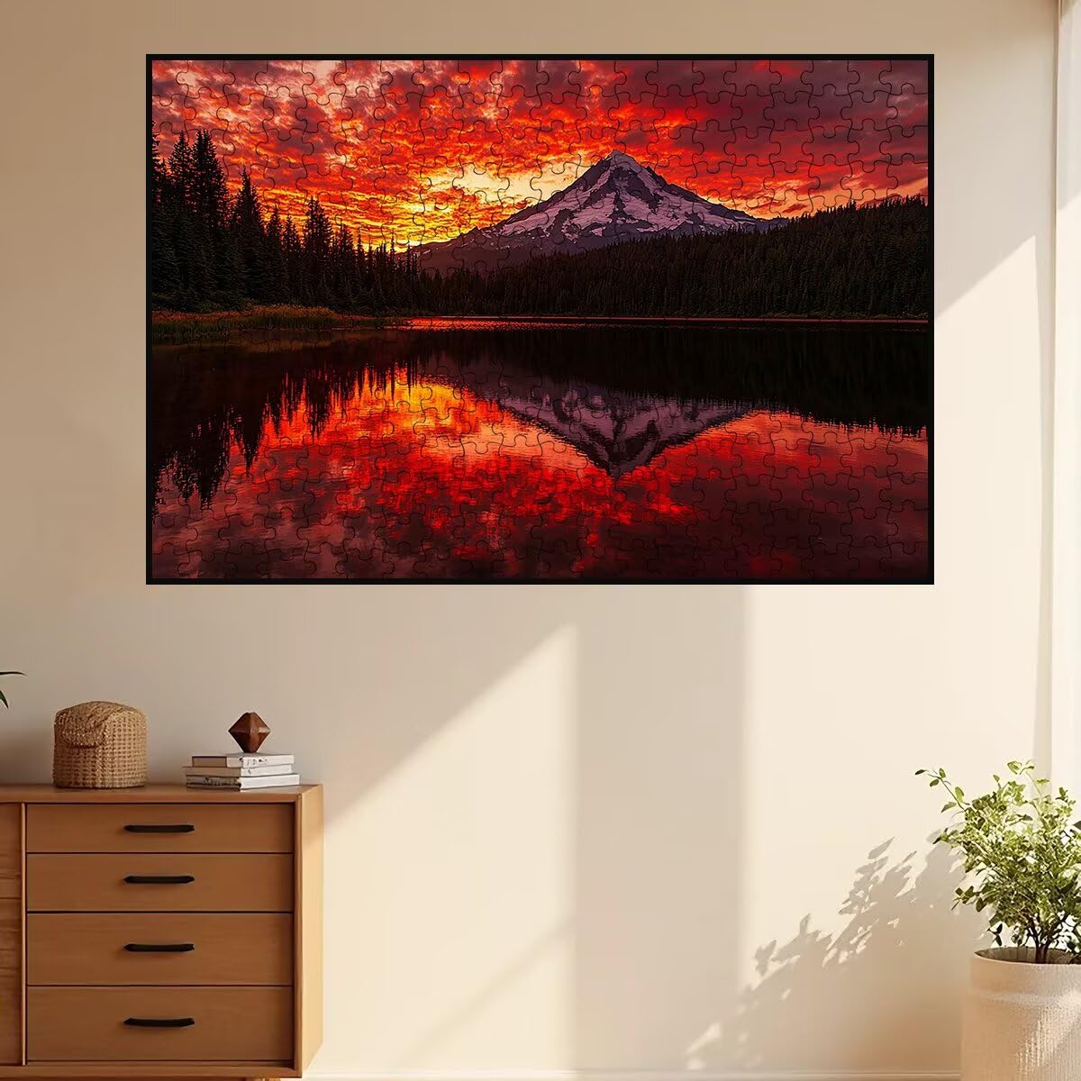 Puzzle 1500 Pezzi Paesaggi, Puzzle Tramonto per Adulti, Puzzles in Legno Intrattenimento Creativo, Divertimento, Puzzles Educativi Classici con Confezione di Alta Qualità Idea Regalo Donna Decor -2750