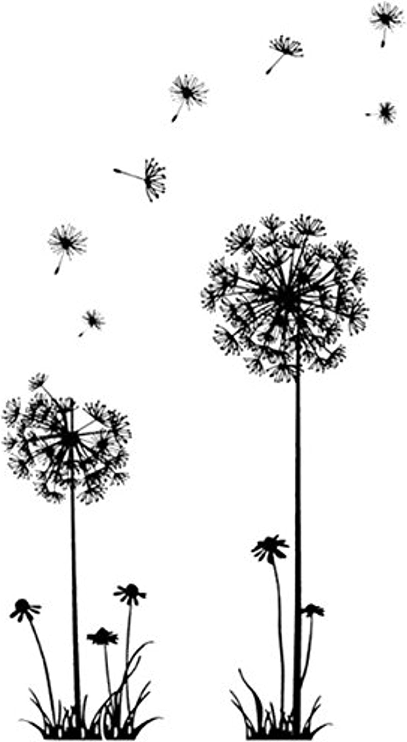 Dandelion Wall Sticker Butterfly Wall Stickers Plants for Sticking Flowers Plant Dandelion Wall Stickers Living Room Bedroom Stairs Sticker Nature Scene Wall Decoration Office
