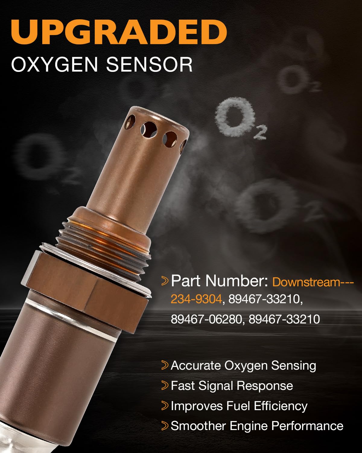 234-9304 Downstream Oxygen O2 Sensor Compatible with Toyota 2018-2020 Camry 2019-2021 Avalon 2019-2020 Lexus ES300h 89467-33210 Bank 1 Sensor 2 89467-33210