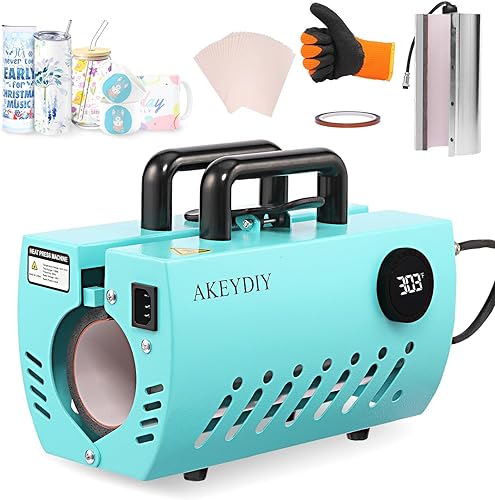 AKEYDIY Prensa de calor para vasos de 10 a 30 onzas, máquina de prensa de tazas de tazas, vaso recto delgado de transferencia de calor por