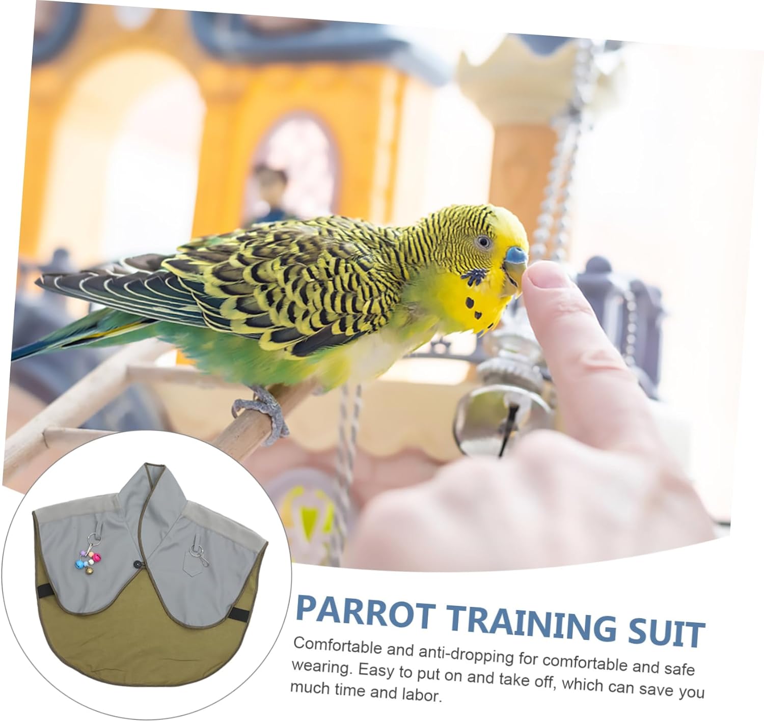 TOYANDONA Bird Shoulder Protector Shawl Reusable Parakeet Diaper Pad with Button Design Scratch Support for Cockatiels Sun Conures Lovebirds Present for Bird
