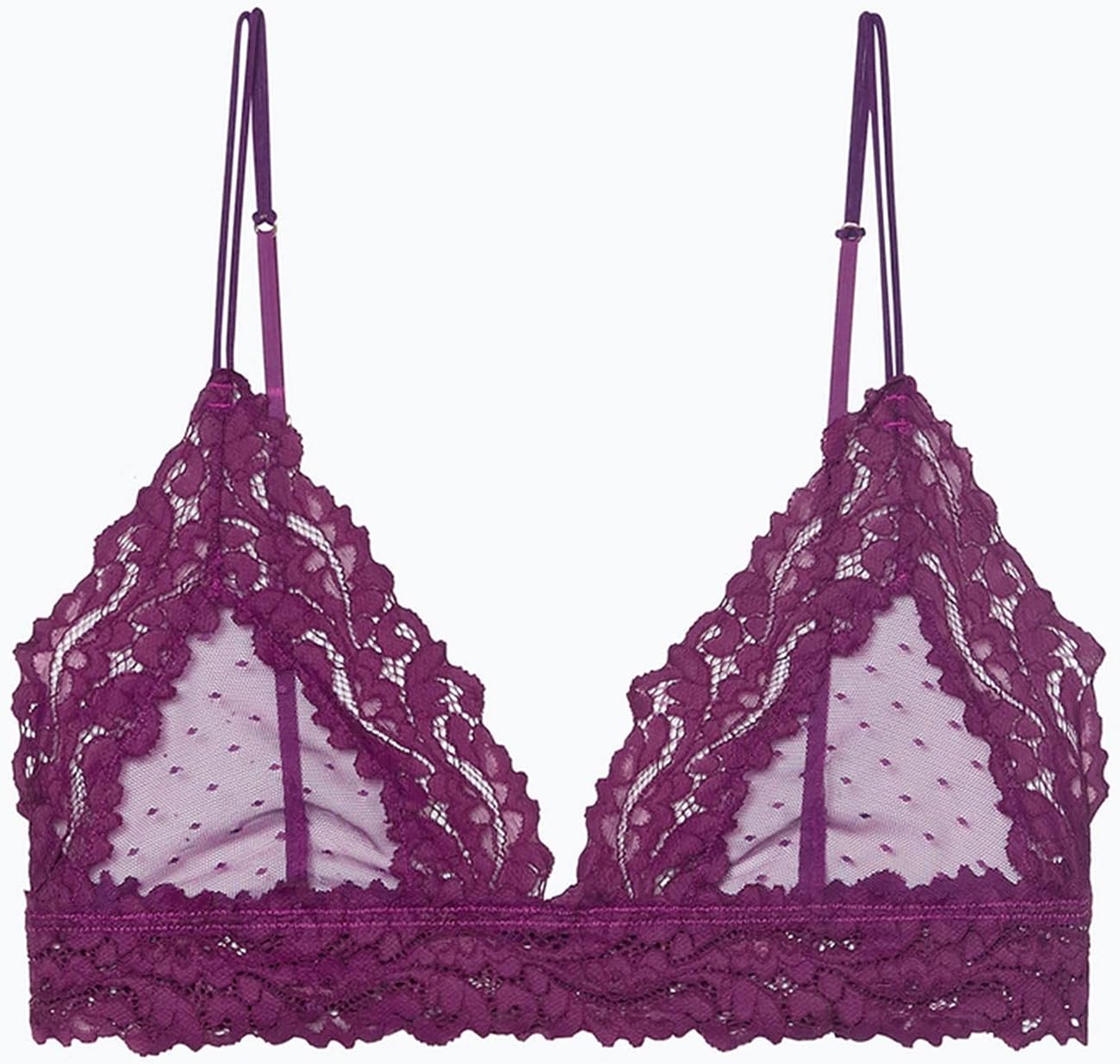 Sexy Bralette Dot Mesh Bra Women See Through Bras Transparent Crop Top Fashion Lace Underwear Women Brassiere Pink Lingerie