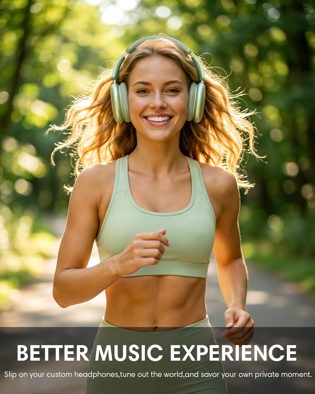 Wentronic Y02 Active Noise Cancelling Headphones, Wireless Over-Ear Bluetooth 5.4 Headphones, Multiple Modes, 60H Playtime, Hi-Res Audio, Big Bass, Foldable Lightweight for Travel Home Office, Green