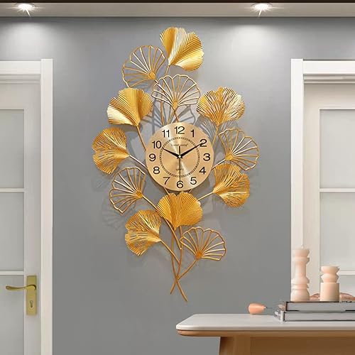 Miniatura 4 de Reloj de pared grande, moderno, decorativo, silencioso, sin tictac, reloj de cuarzo, funciona con pilas, reloj europeo de decoración de pared, arte