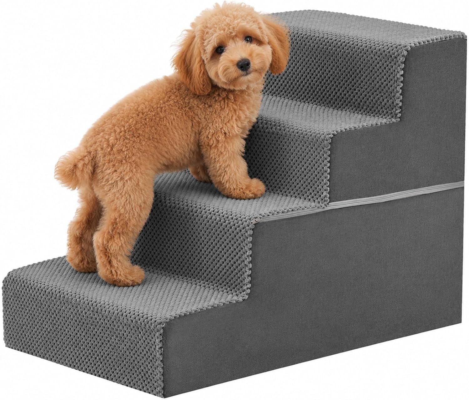 NEWBULIG 4-Step Dog Stairs, 18" H Dog Steps for Sofa and Chair, Standard