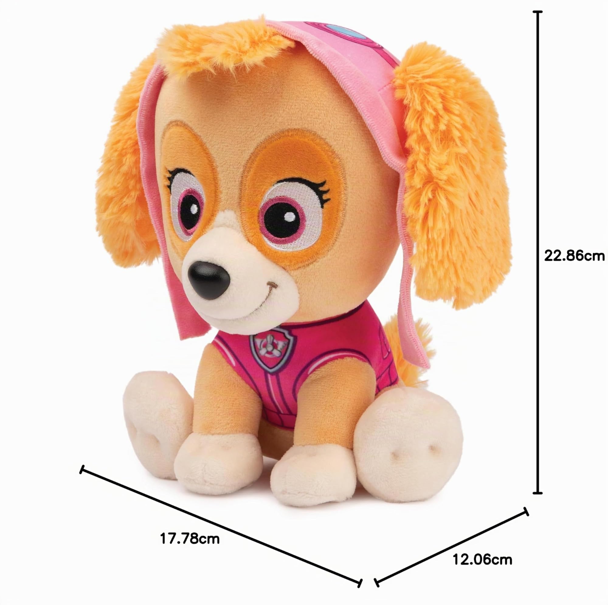 GUND - Peluche Skye 23 cm - Peluche Bebé Patrulla Canina - Juguetes bebés 1 año +