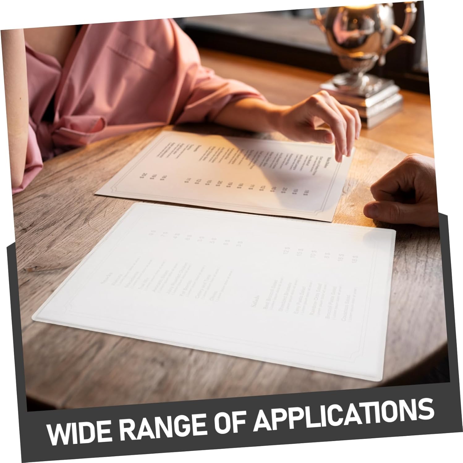 30Pcs Clear Rigid Plastic Sleeves for Documents Menus and Posters Photo Protectors Transparent Hard Card Holders for Easy Insertion and Display