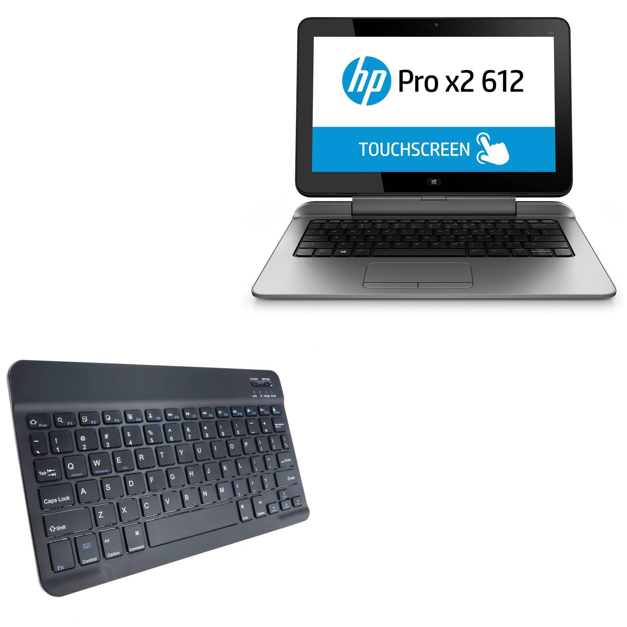 BoxWave Keyboard Compatible with HP Pro x2 612 G2 - SlimKeys Bluetooth Keyboard, Portable Thin with Chiclet-Style Keys - Jet Black-image-19