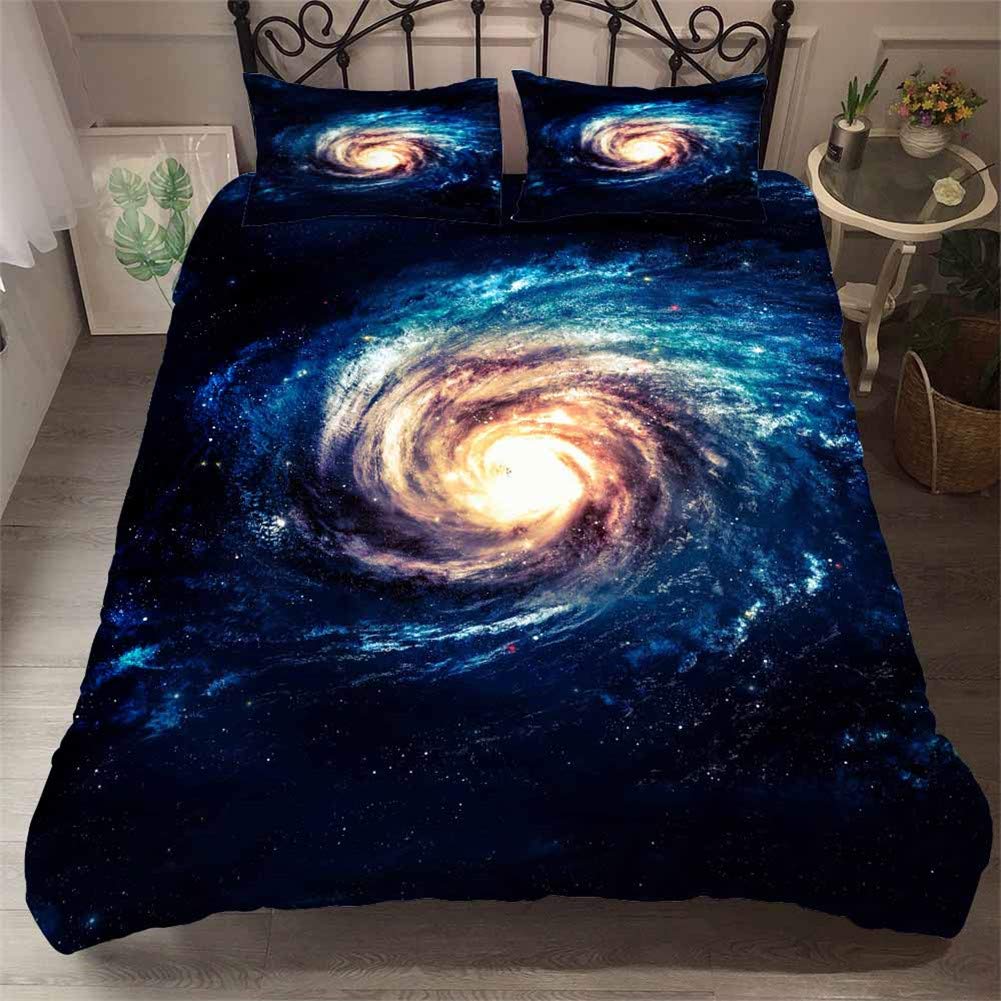 Parure de lit galaxie 260x220cm pour chambre d'ado et adulte passionné d'espace
