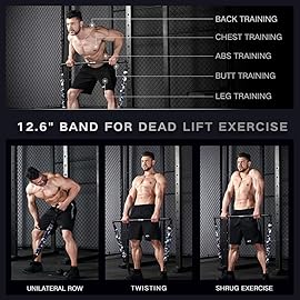 INNSTAR Resistance Bands Accesories Exercise Bands Attachment for Home Gym Workout Full Body Workout (Deadlift Band Camo Blue-12.6)