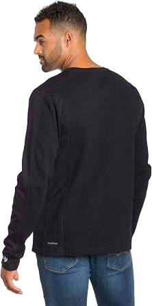 Ably Luxor Men's Thermal Pullover Crew Neck Shirt | Repels Liquids, Stains, and Odors