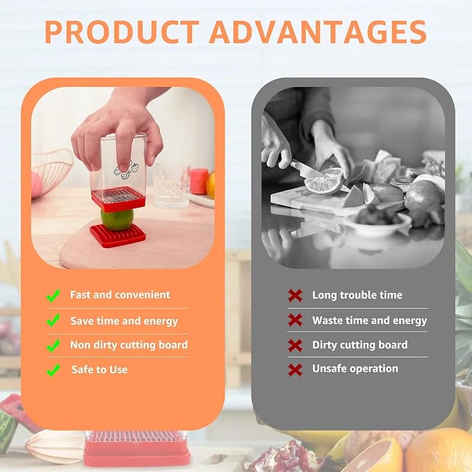 Set de 2 Cortadores de Acero Inoxidable para Frutas y Verduras miniatura 6