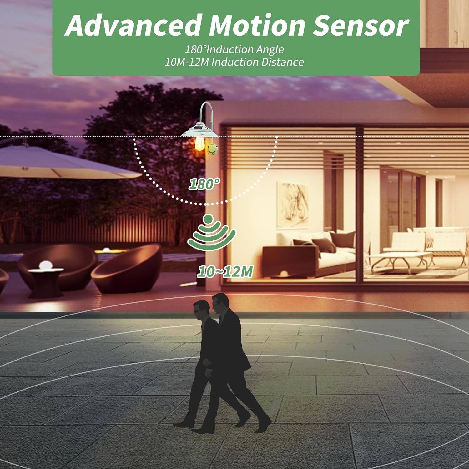 Solar Motion Sensor Lights Outdoor - Waterproof Wireless with Motion Sensor, Solar Barn Lights Outdoor Rustic Sconce Lights for Patio Yard Garage Chicken Coop & Shed Farmhouse（Mint Green）