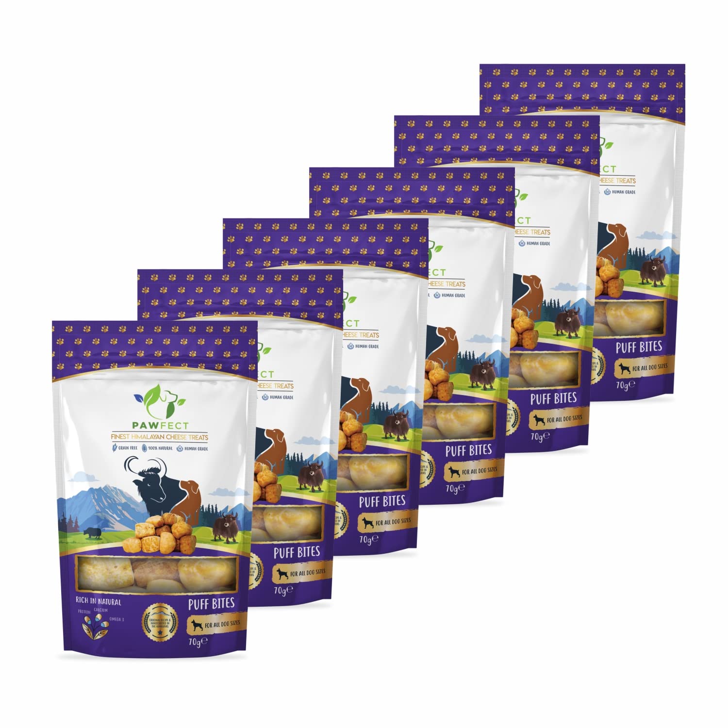 Pawfect- Himalayan Cheese Puff Bite for Dog | Puffed Cheese Treat for Puppies and Old Aged Dogs | 100% Natural, Grain Free (Pack of 6, 70g Each) (B09SQ59ZYV) Amazon Price History, Amazon Price Tracker