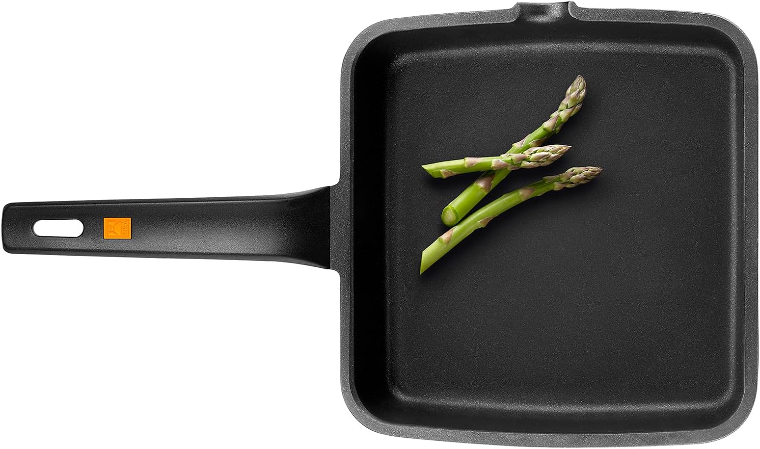 Bra Efficient Aluminium Non Stick Grill Pan - Non-Ribbed (28 x 28cm). Induction Pans Non Stick. Grill Pan for Induction Hob, Griddle Pan.