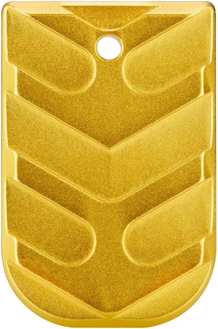 NDZ Performance Magazine Base Plate for Glock 19 17 22 23 27 34 45 Gen 5 in 9mm, .40, Textured Anodized Aluminum with Aspis Cut, Made in The USA - Choose Plate Color