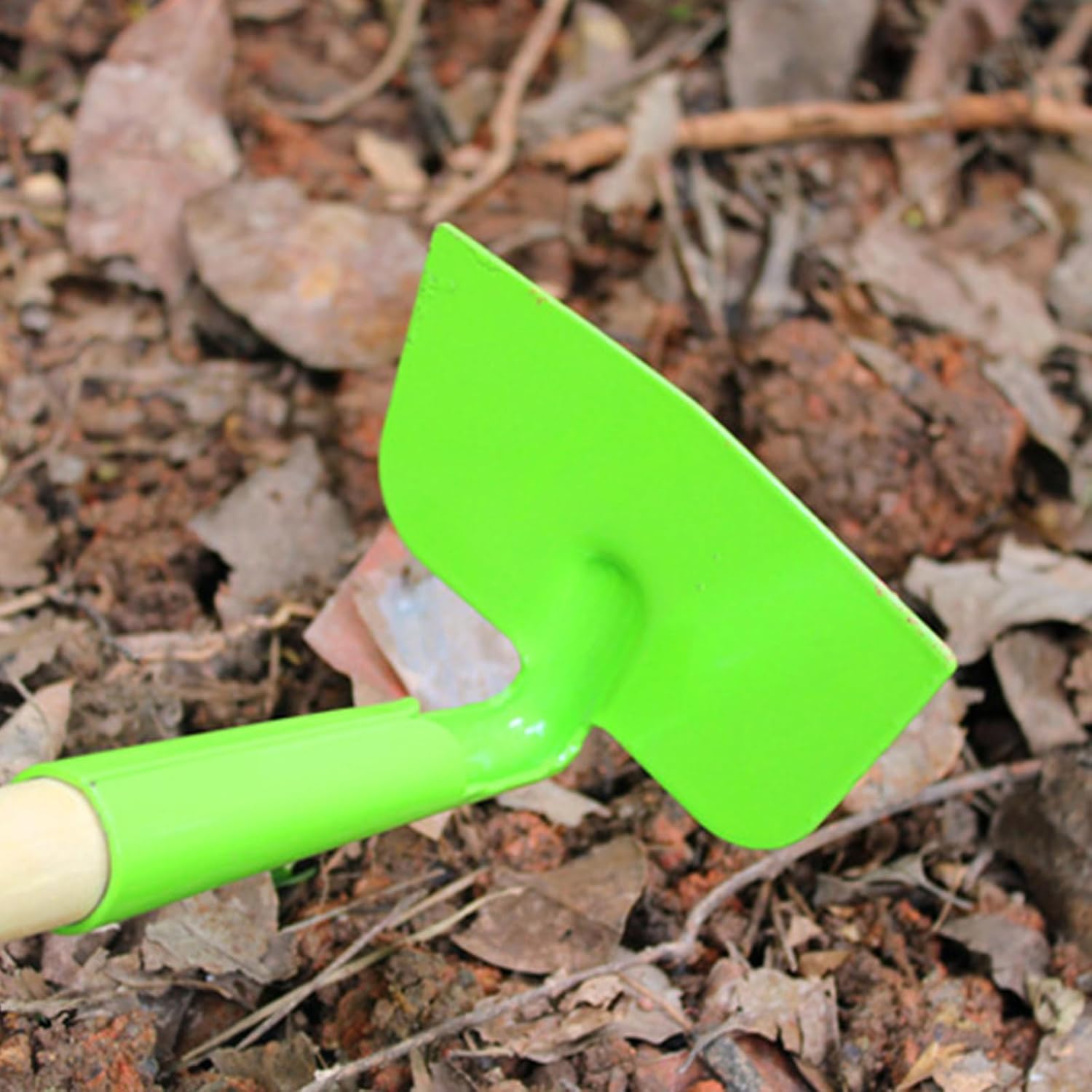 Gardening Tool Set with Detachable Rakes Shovel Heads Natural Wood Gardening Tool for Small Hands Storage Friendly Garden Toys