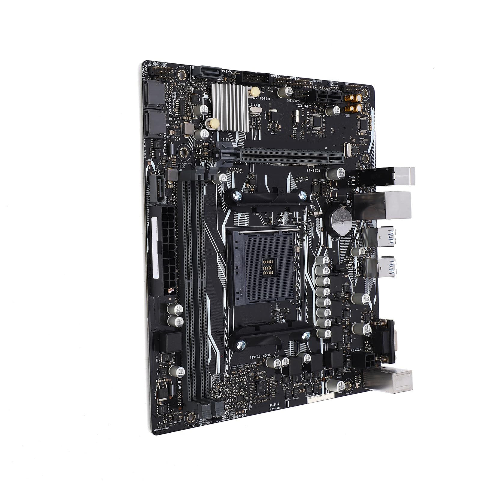 Placa Base A320M F Micro ATX, Zócalo AM4 Compatible con APU Ryzen R3 R5 R7 Athlon de Primera, Segunda y Tercera Generación, 2 Ranuras DIMM DDR4 de hasta 32 GB a 3200 MHz