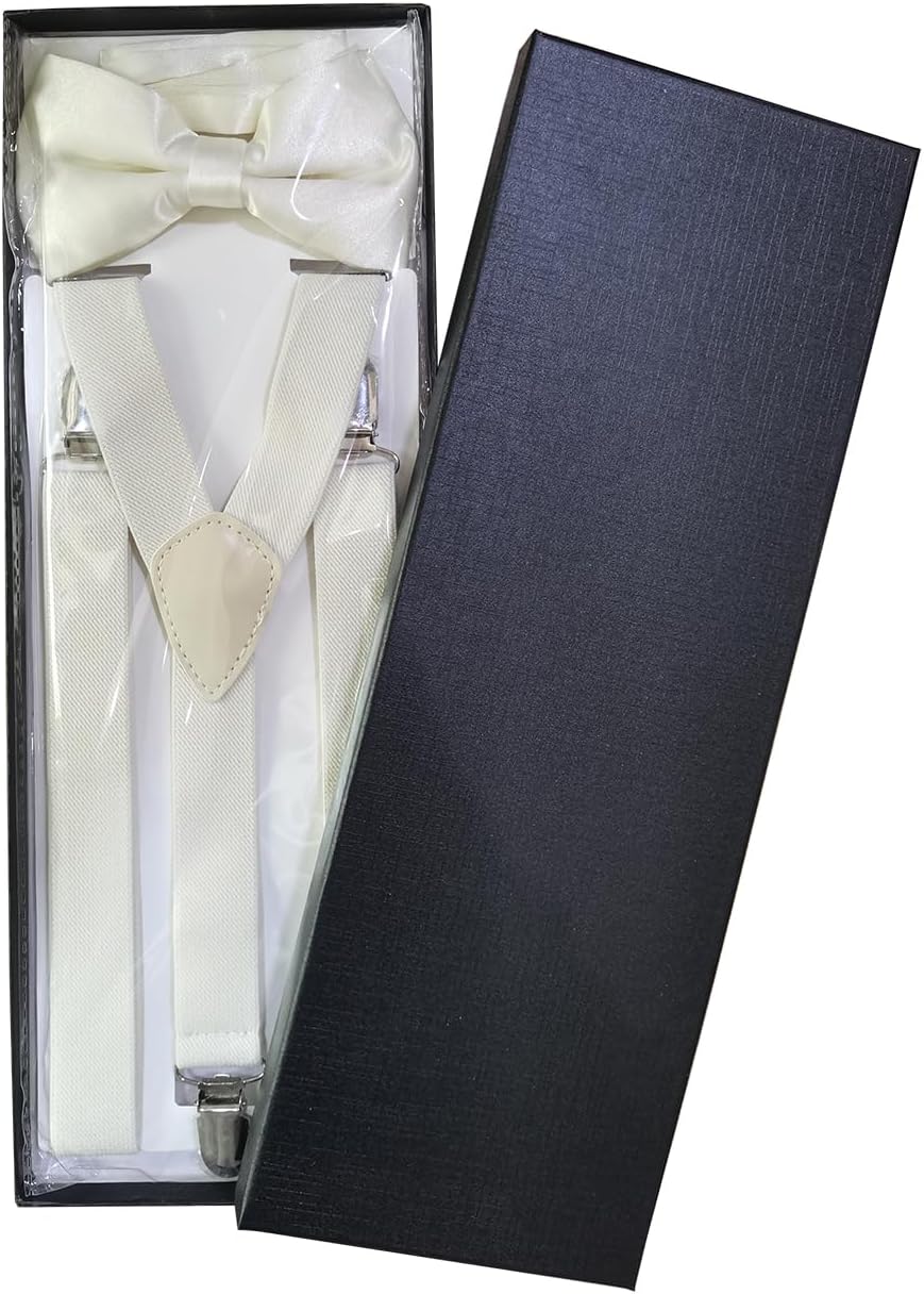 Men's Boys' Suspenders and Bow Tie Set Adjustable Y Back - Image 2