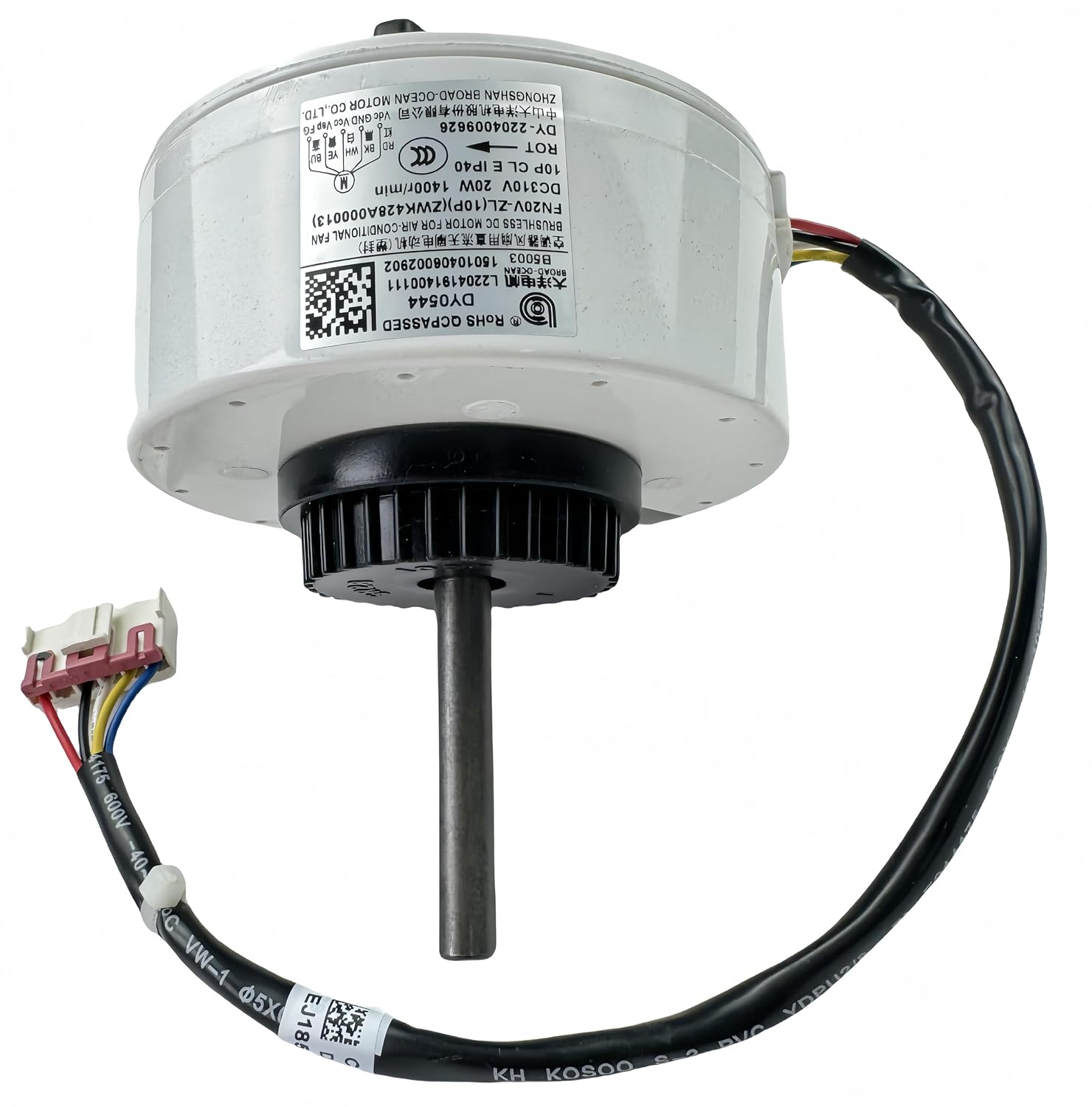 Air Conditioner Motor FN20V-ZL (ZWK428A000013) DC310V Brushless DC Motor for GREE Central air Conditioner,20W 1400r/min DC Fan Motor 3 Years Warranty