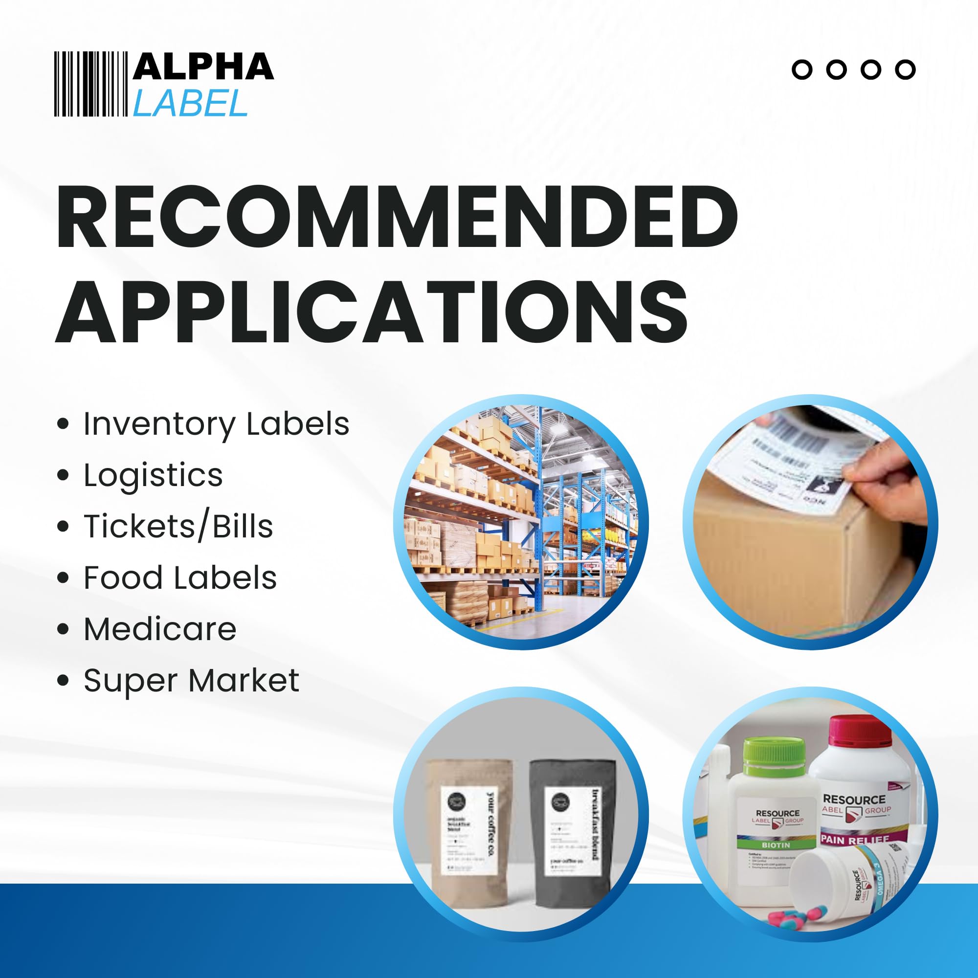 ALPHALABEL 4" X 6" Direct Thermal Labels – 4 Rolls, 4000 Labels, No Ribbon Needed, Made In Canada For Zebra Printers - View #11
