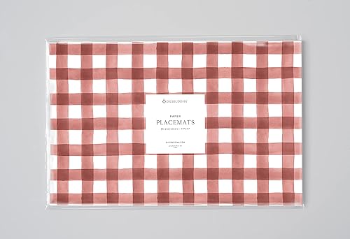 Miniatura 3 de Manteles individuales a cuadros rojos y blancos con estampado de cuadros de granja, estilo bohemio, acuarela, estilo bohemio, para fiesta de