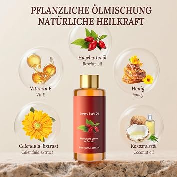 Glow Remedy Oil Magical Luxury Body Oil Massage Oil Tightens and Lifts Saggy Skin Reduces Fine Lines Life Lifting Body Oil Tightens and Lifts Saggy Skin for All Skin Types 100 ml