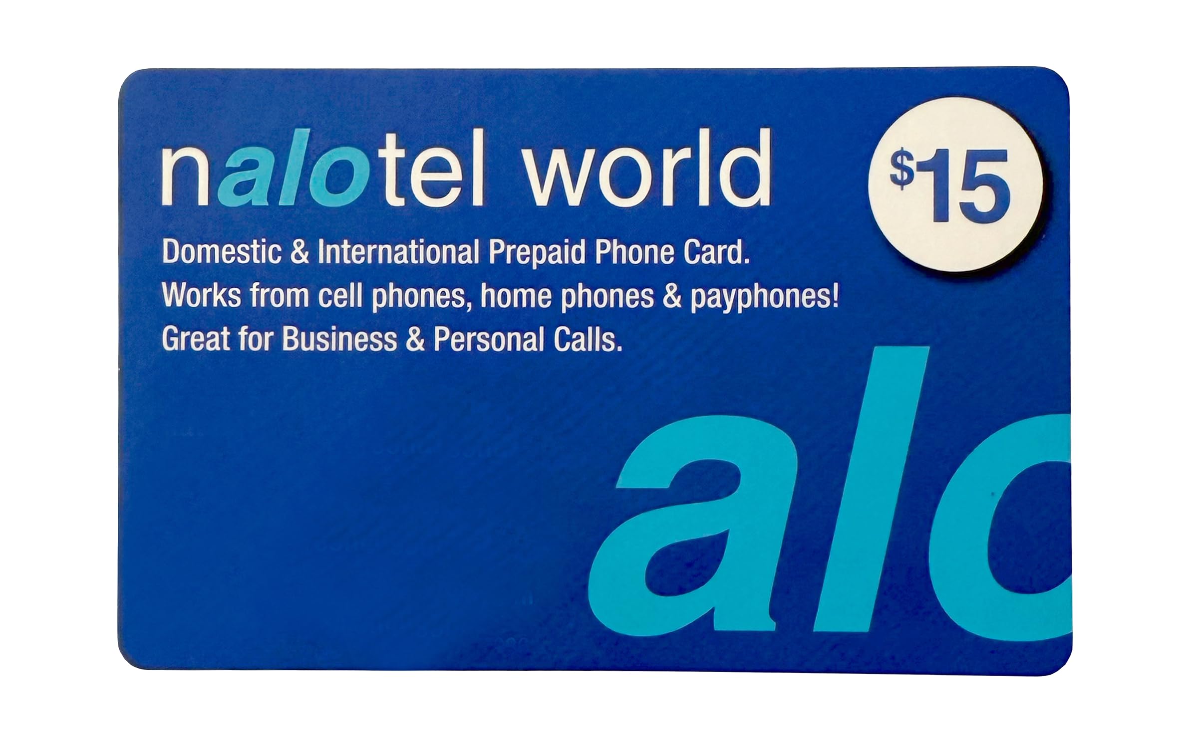 Phone Card for International & Domestic Calls, Prepaid Calling Card for Any Phones & Payphones | $15 USD