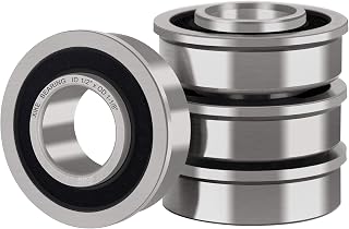 XiKe 4 Pack Flanged Ball Bearings 1/2" x 1-1/8" x 1/2" inch. Be Applicable Lawn Mower, Wheelbarrows, Carts & Hand Trucks Wheel Hub.