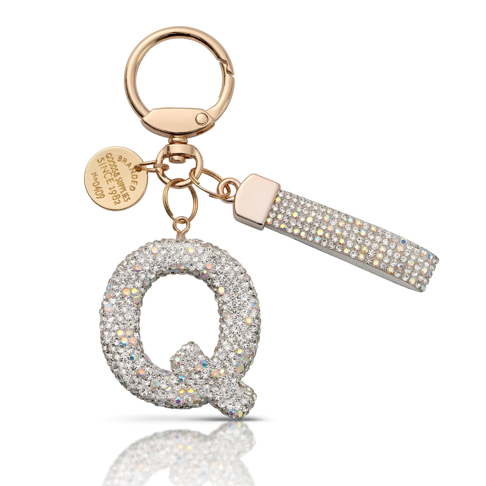 MORSUNBELA Portachiavi ragazza portachiavi lettera portachiavi glitter strass portachiavi donna