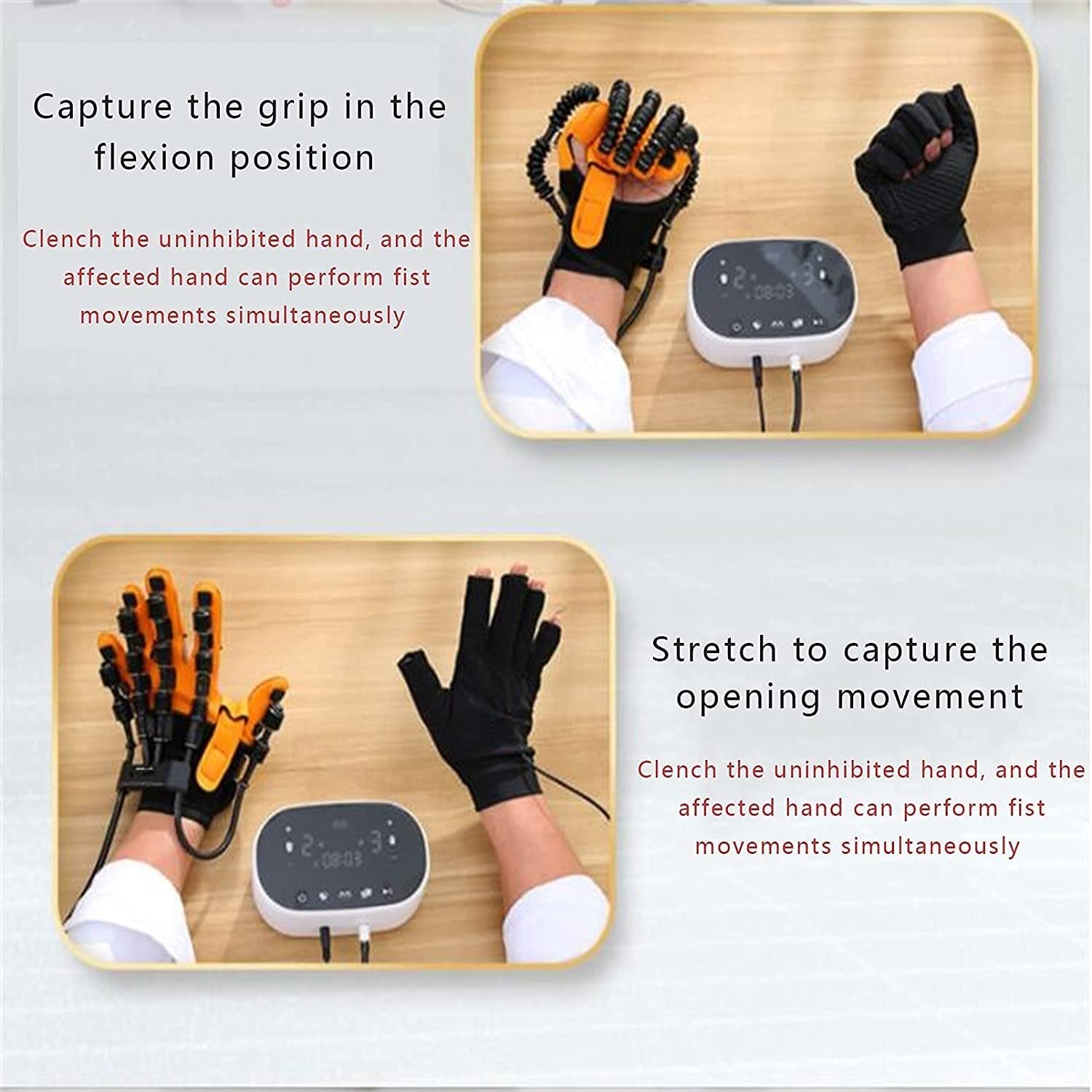 Rehabilitación Robot Guantes Estiramiento Brace Protector Protector para Pacientes con Disfunción De La Mano Férula De Mano Asistencia Equipo Entrenamiento De Muñeca para Dedos