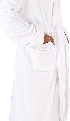 Miniatura 5 de NY Threads Mens Hooded Fleece Robe - Plush Long Bathrobes
