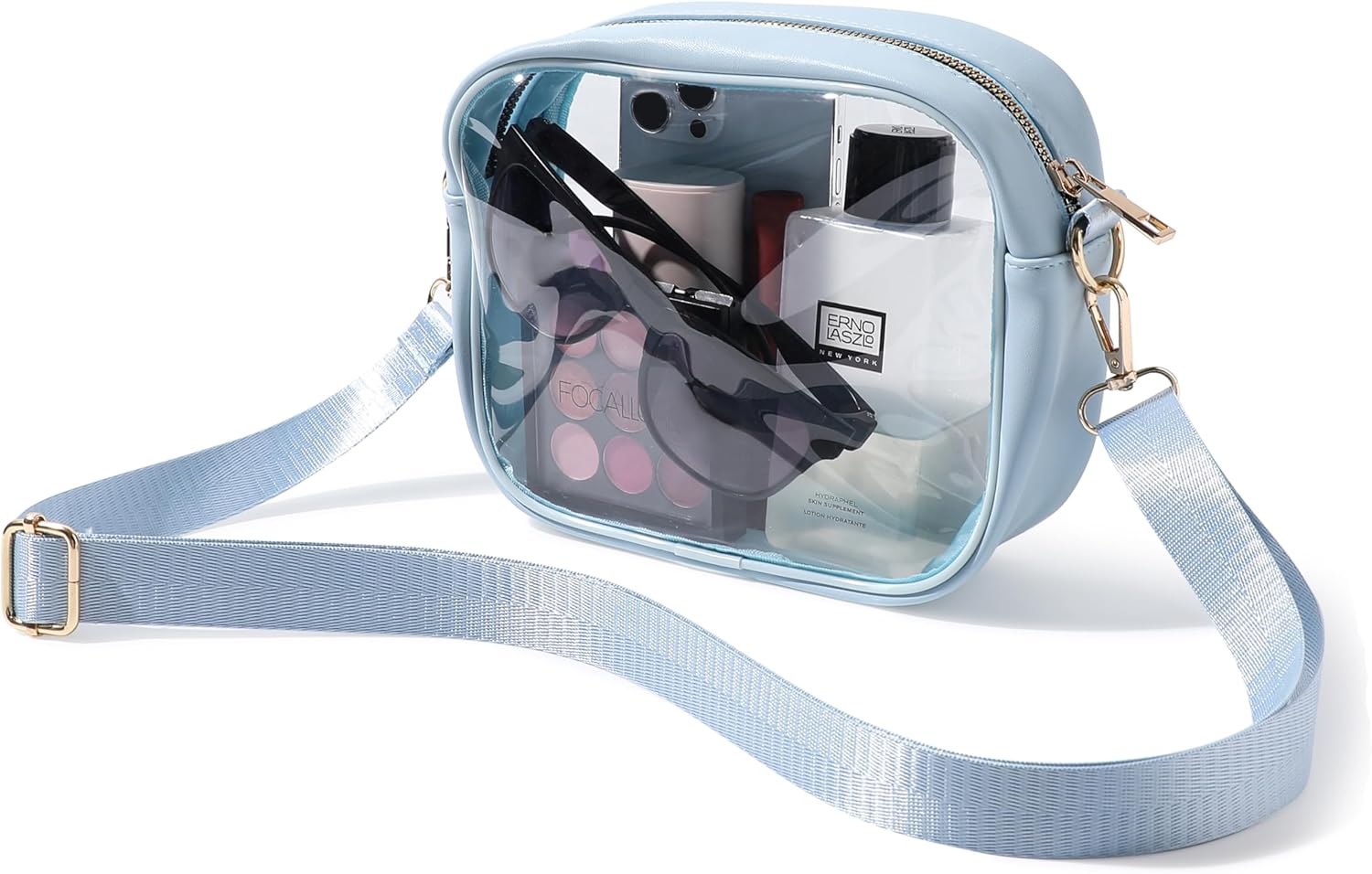 TOBVZOO Clear Bag Stadium Approved, Crossbody Transparent Bag for Concerts Sports Events, Purses for Men & Women