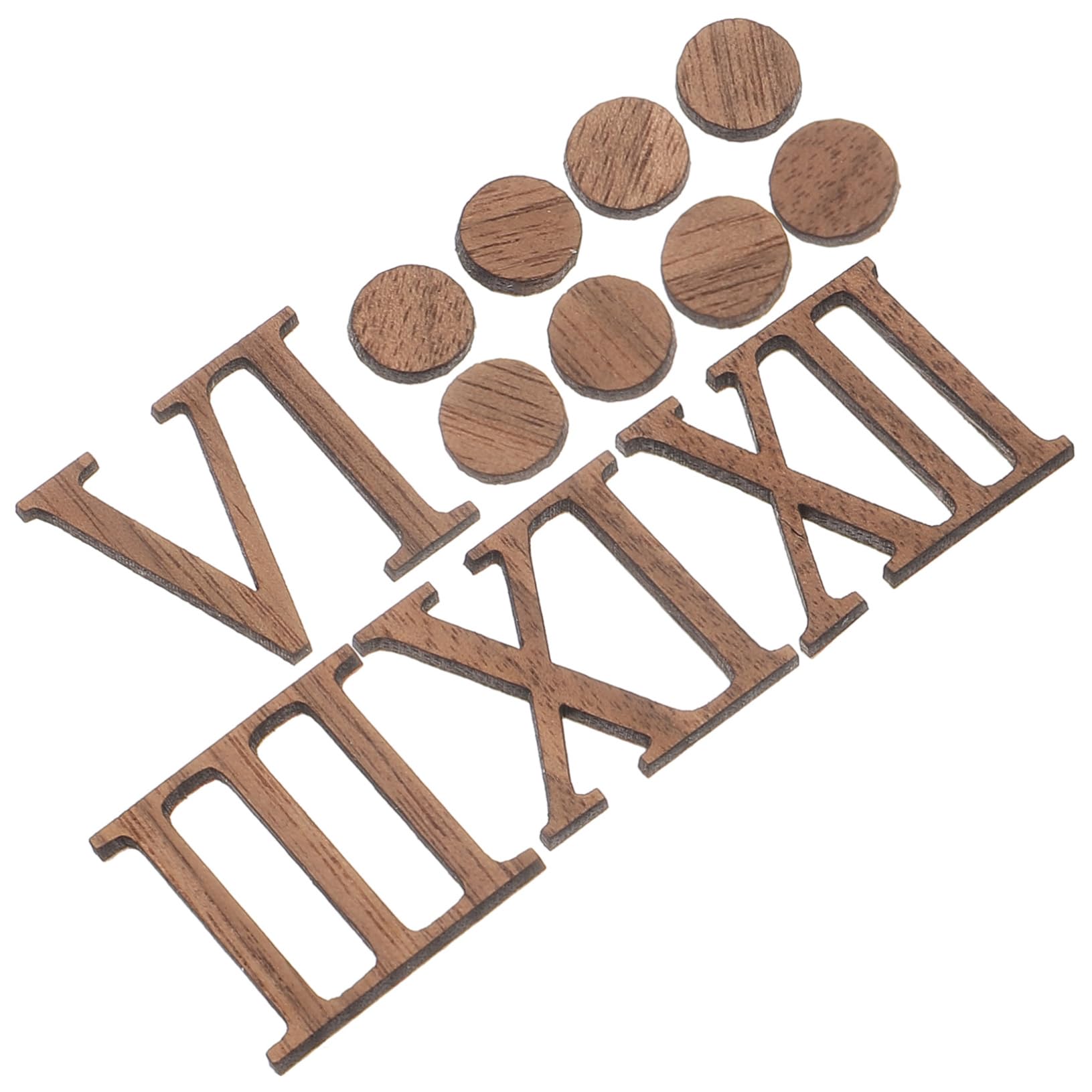 HOLIDYOYO 1 Juego Reloj De Pared DIY Números Romanos De Madera Kit De Números para Reloj Reemplazo De Accesorios para para Reparación Y Decoración De Paredes