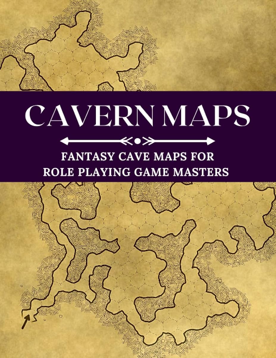 Mapas de cavernas de fantasía para maestros de juegos de rol: una amplia colección de más de 50 mapas subterráneos personalizables para juegos de rol (colecciones de mapas de juegos de rol para maestros de juegos)