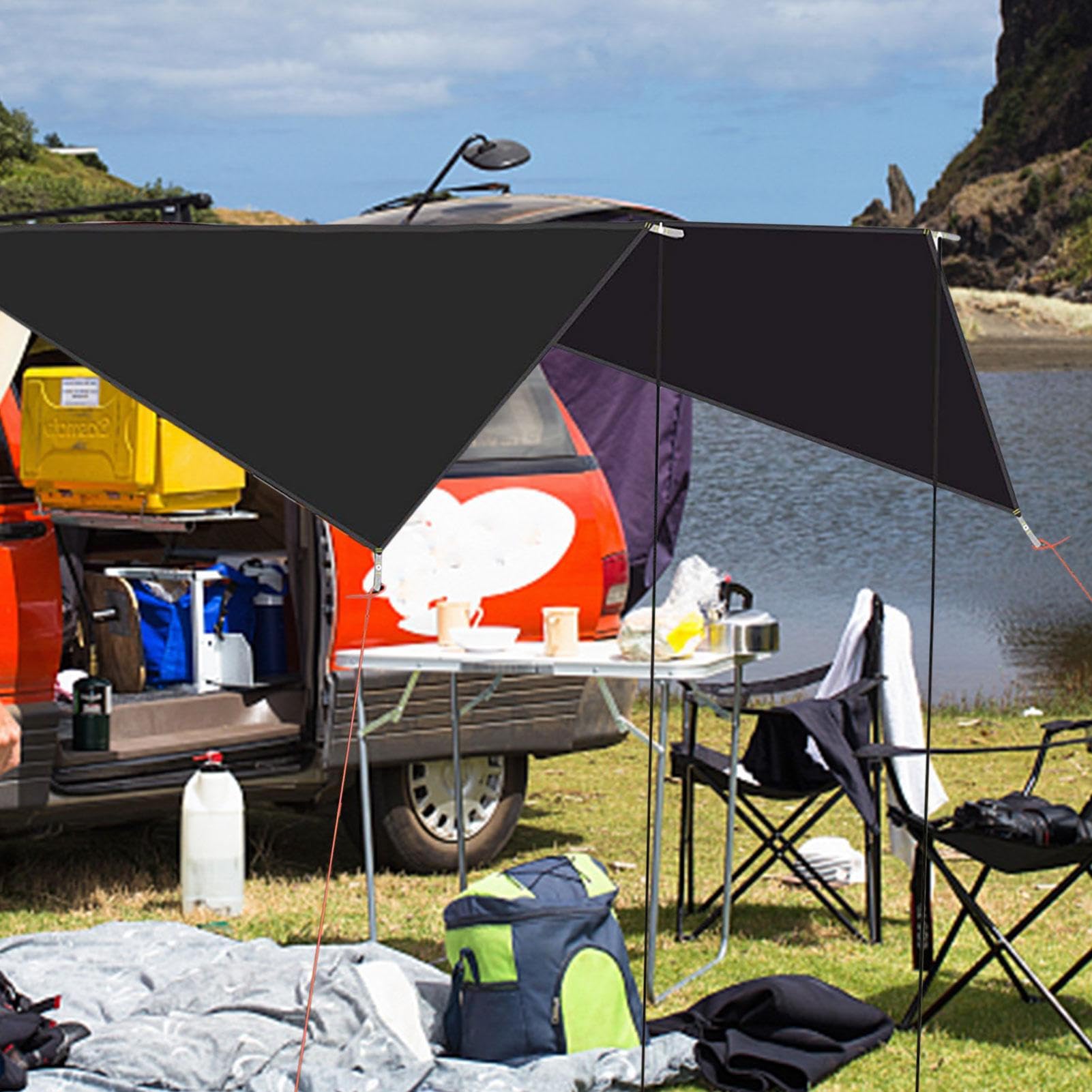 Tendalino Auto Telo Ombreggiante Impermeabile Anti-UV 2,7 X 3,4 M | Protezione UV Resistente al Tenda Parasole da Portellone Auto per Veicoli, Camper, SUV e Furgoni, Parte Posteriore