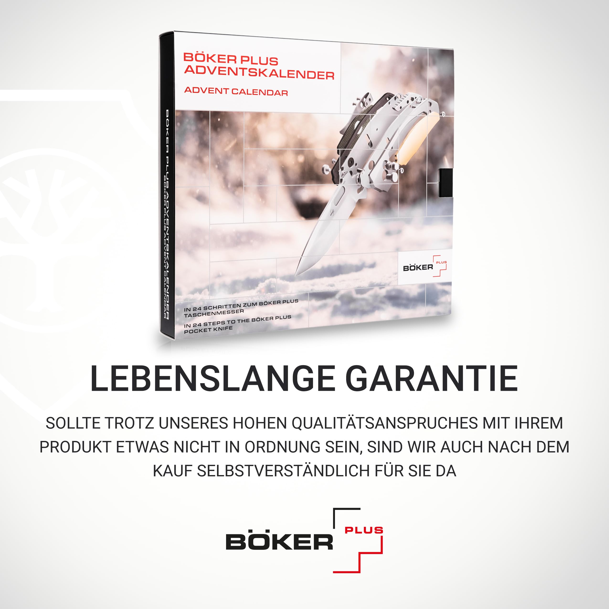 BÖKER PLUS Messer Adventskalender 2024 Aphex Mini - Weihnachts-Kalender für Frauen & Männer - Adventsgeschenk für Erwachsene - Klappmesser zum selber machen - DIY Buttonlock Taschen-Messer Bausatz