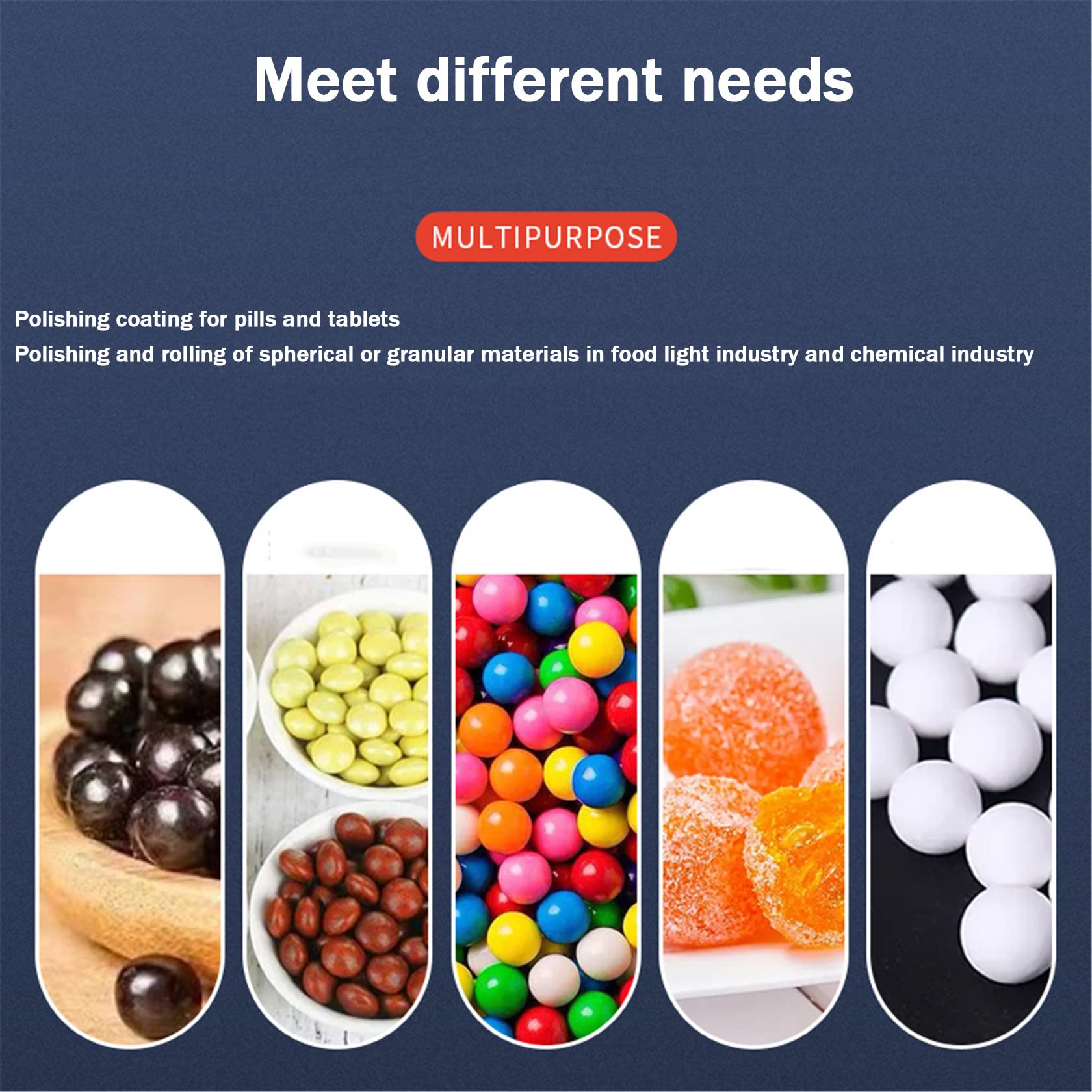 JINTAOMA Electric Sugar Coating Machine, Commercial Automatic Tablet Sugar Coating Machine, Constant Temperature Heating Electric Chinese Medicine Pill Polishing Machine,10kg Capacity,110V