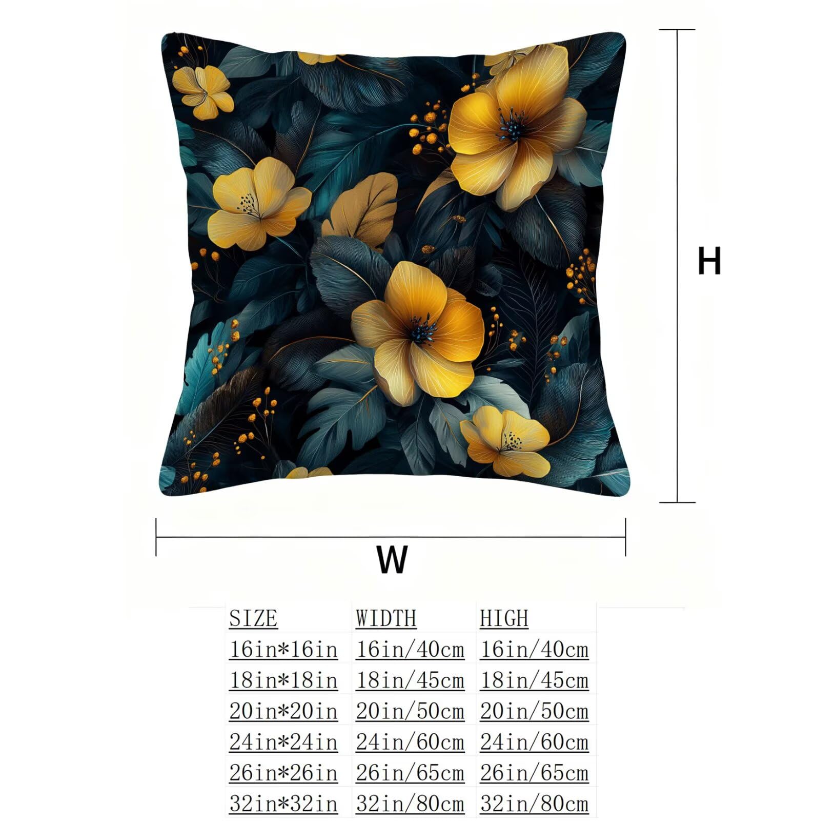 Pomarańczowy Kolor Poszewka na poduszkę 60x60 Kwiat Poszewka na poduszkę 60 x 60 Poduszki Sofa Super Miękkie Dekoracyjne Poszewki Na Poduszki Poszewki Na Poduszki 4 Kawałki Szyi I Szyi, Do Domu Łóżko