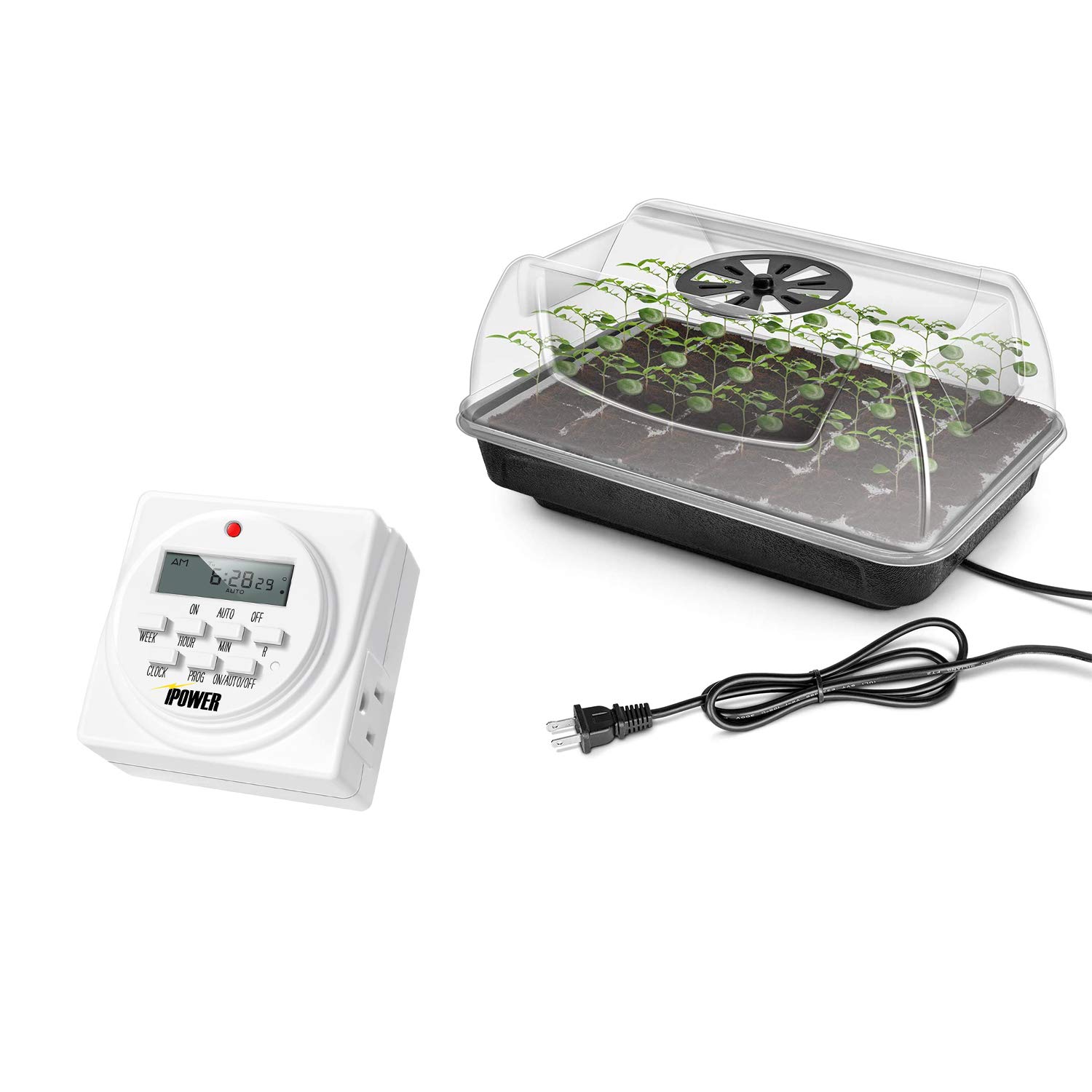 Buy iPower GLTRAYDOMEHEATTWEEK Heating Seed Starter Germination Kit