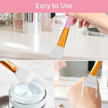 4Pcs Silicone Face Mask Applicators,Face Scrubber for Applying Facial Mask | Flexible Facial Mud Masks Applicator,Supplies Tool for Applying Facial Mask,Sleeping Mask,Clay Mask,Body Lotion