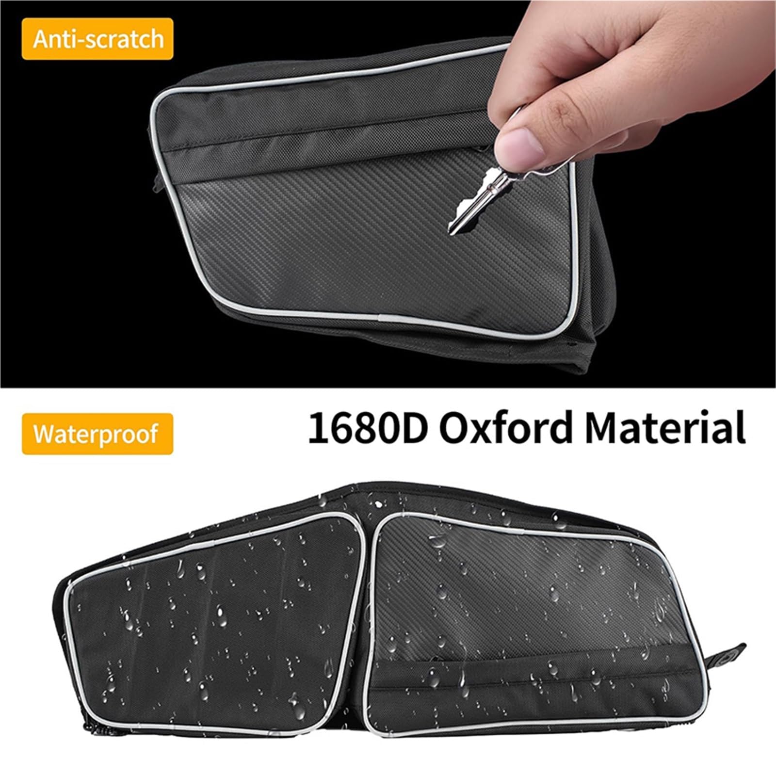Sacs De Porte Avant pour UTV 2024/2025+ XP 1000, Rangement Latéraux pour Outils, Doubles Fermetures Éclair Résistantes À l'usure pour Polaris RZR 1000/4