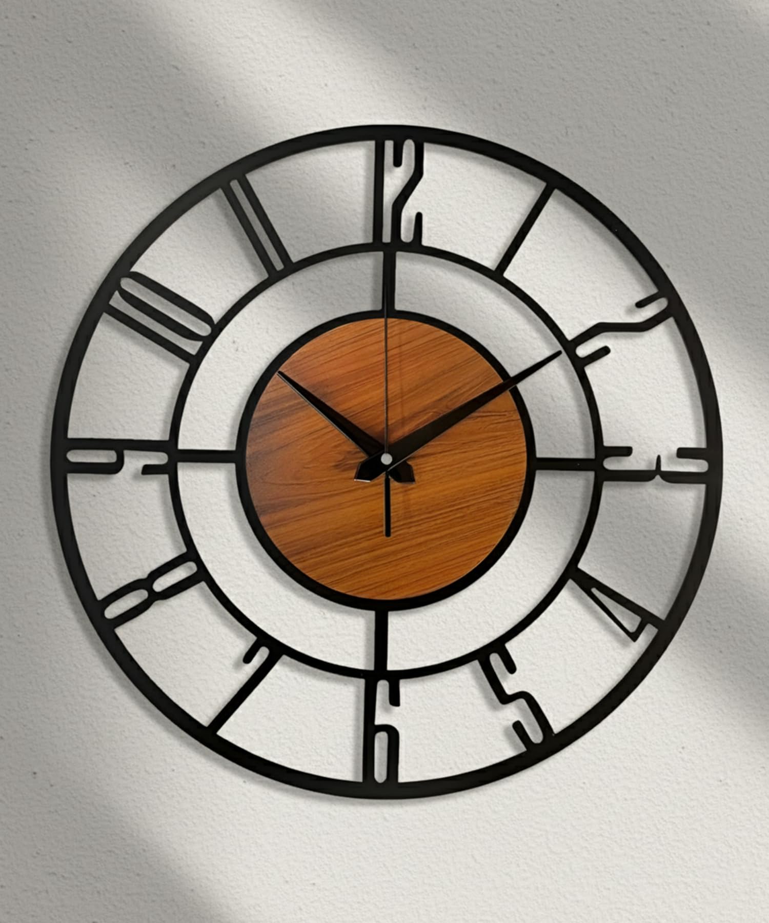 Auromin Metal Wall Clock for Living Room Stylish Latest Modern | Unique Analog Wall Clock for Drawing Room, Bedroom, Hall, Kitchen Modern Wall Watch for Office Room Décor