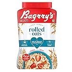Bagrry’s 100% Jumbo Rolled Oats 1kg Jar | Prebiotic, Whole Grain, High Fibre & Protein Breakfast Cereal | Non-GMO Oats | No Added Sugar & Preservatives | Perfect or Weight Loss & Heart Health | Instant Oats for Breakfast