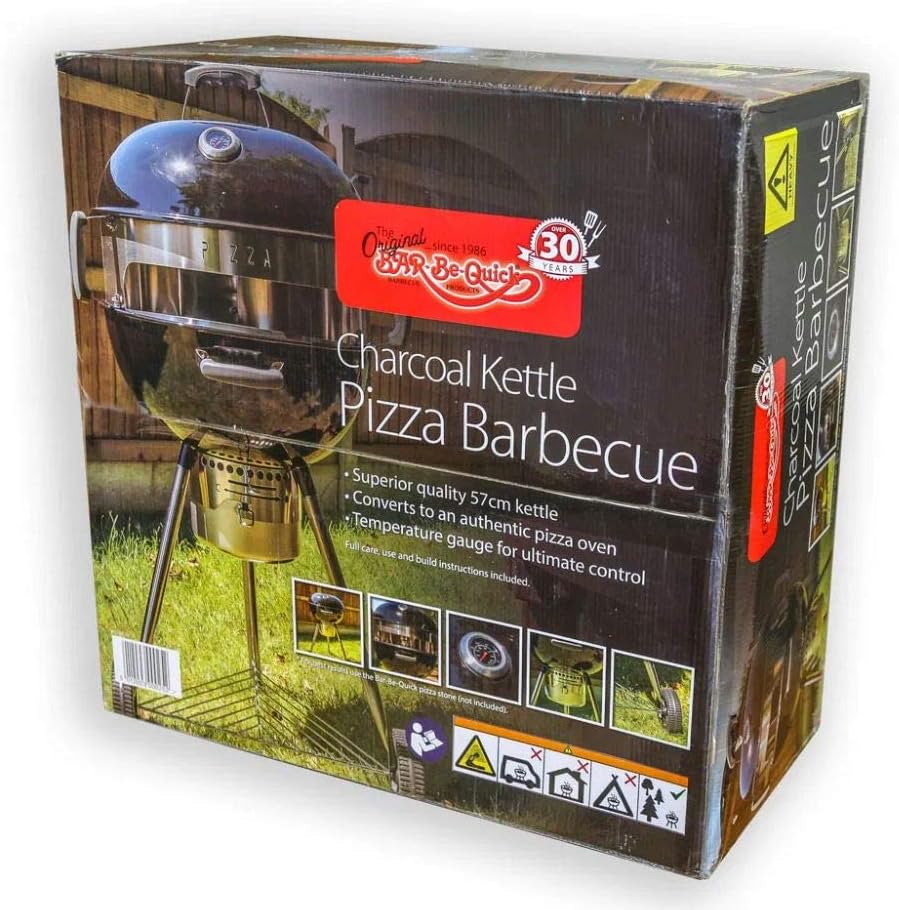 The charcoal kettle pizza barbecue complete with 57cm family size BBQ